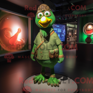 Grøn Tyrkiet maskot kostume...