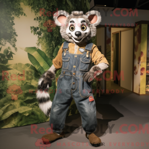 Olive Civet maskot kostume...