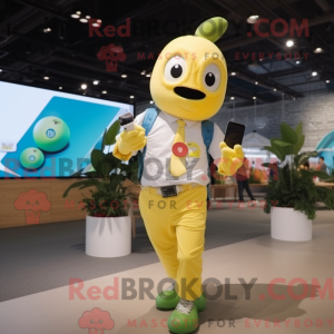 Yellow Baa mascot costume...