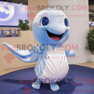 White Blue Whale mascot...