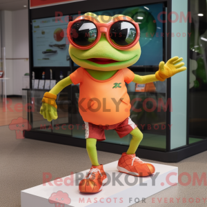 Postava maskota Peach Frog...