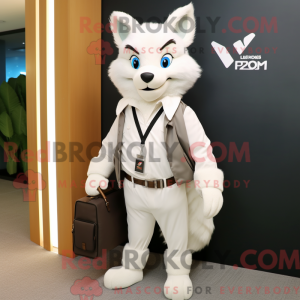 White Fox-maskotdraktfigur...