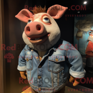 Rust Sow mascottekostuum...