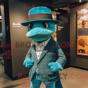 Teal Python Maskottchen...