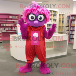 Magenta Ice mascot costume...