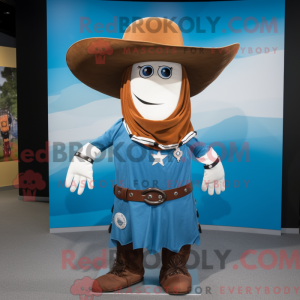 Máscara de cowboy usada com...