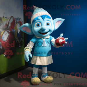 Turkis Elf maskot kostume...