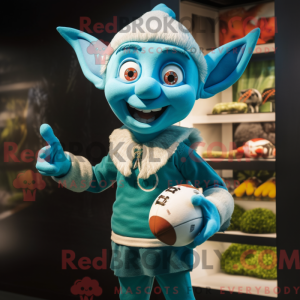 Turquoise Elf mascot...