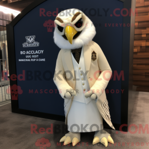 Cream Falcon maskot kostume...