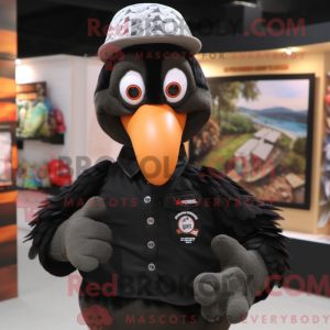 Sort Tyrkiet maskot kostume...