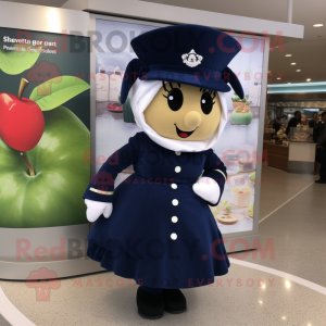 Navy Apple mascotte kostuum...