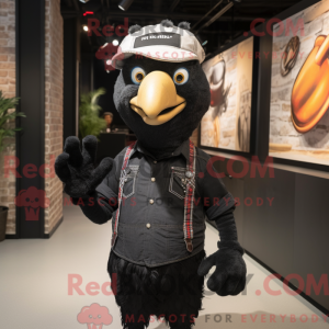 Sort Tyrkiet maskot kostume...