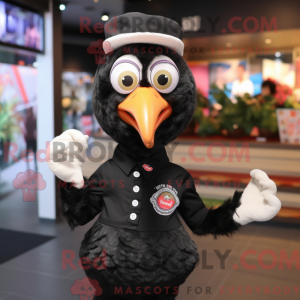 Sort Tyrkiet maskot kostume...