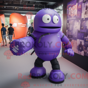 Personaggio mascotte viola...