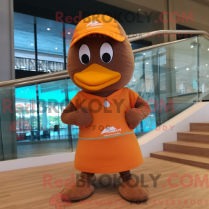 Brun mandarin maskot...