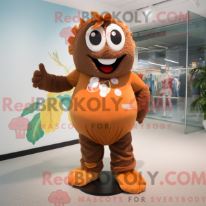 Brun mandarin maskot...