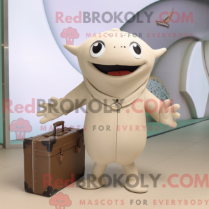 Beige Stingray maskot...