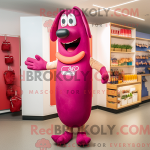 Magenta Hot Dog maskot...