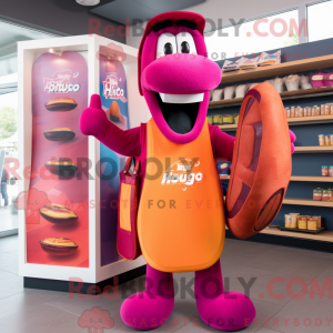 Magenta Hot Dog maskot...