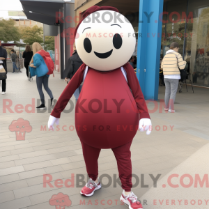 Maroon Soccer Ball maskot...