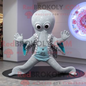 Grauer Oktopus Maskottchen...