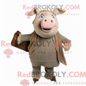 Tan Sow Maskottchen Kostüm...