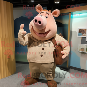 Tan Sow mascottekostuum...
