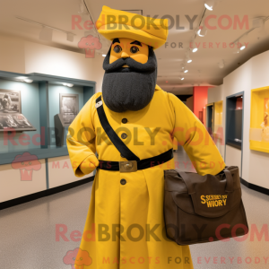 Mascotte de soldat jaune de...