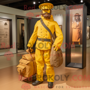Mascotte de soldat jaune de...