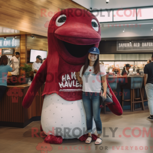 Maroon Pukkelhval maskot...