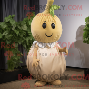 Tan Turnip-mascottekostuum...
