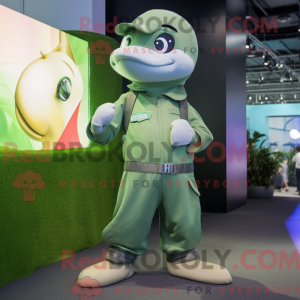 Olive Dolphin mascot...