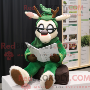 Mascotte de renne vert...
