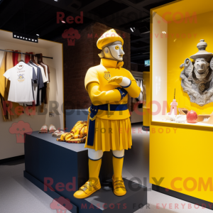 Gul Swiss Guard maskot...