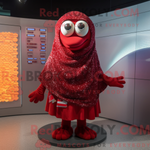 Red Moussaka mascot costume...