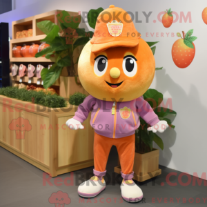 Peach Grape mascot costume...