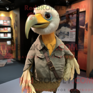 Tan Dodo Bird maskot...