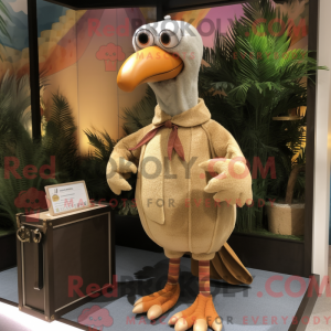 Tan Dodo Bird maskot...