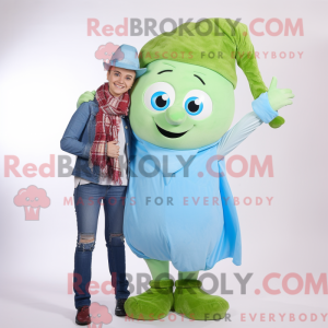 Maskotkostymefigur Sky Blue...