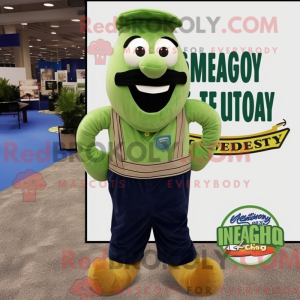 Navy Green Bean maskot...