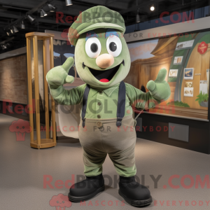 Navy Green Bean maskot...
