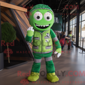 Figura de astronauta verde...