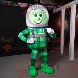 Grøn Astronaut maskot...