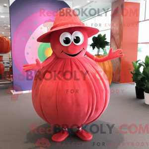Pink tomat maskot kostume...