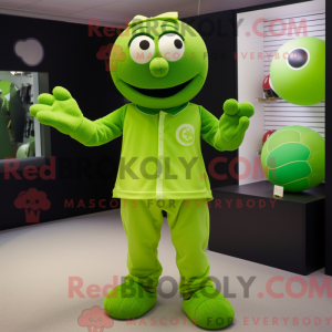 Postava maskota Lime Green...