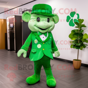 Grüner Maskottchen Kostüm...