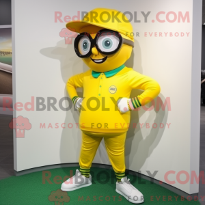 Gul armbåndsur maskot...