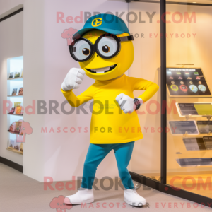 Gul armbåndsur maskot...