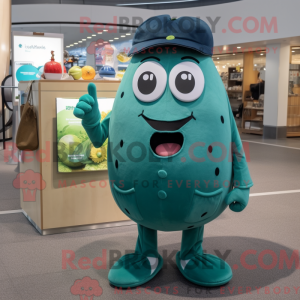 Teal Cucumber Maskottchen...