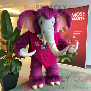 Magenta Mammut Maskottchen...